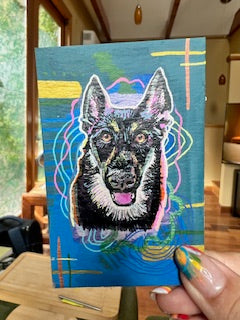 Whimsical Custom Pet Portrait ( Miniature )